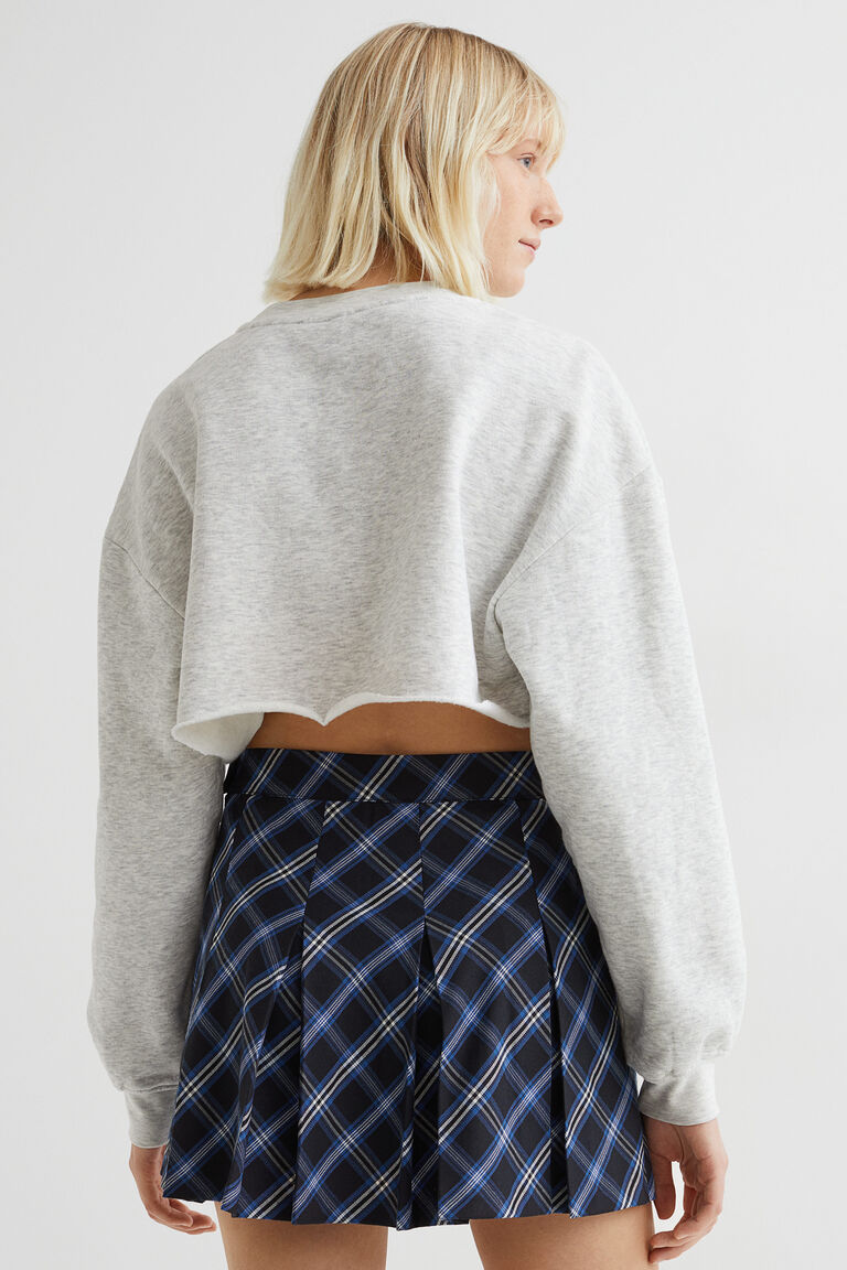 Short twill skirt