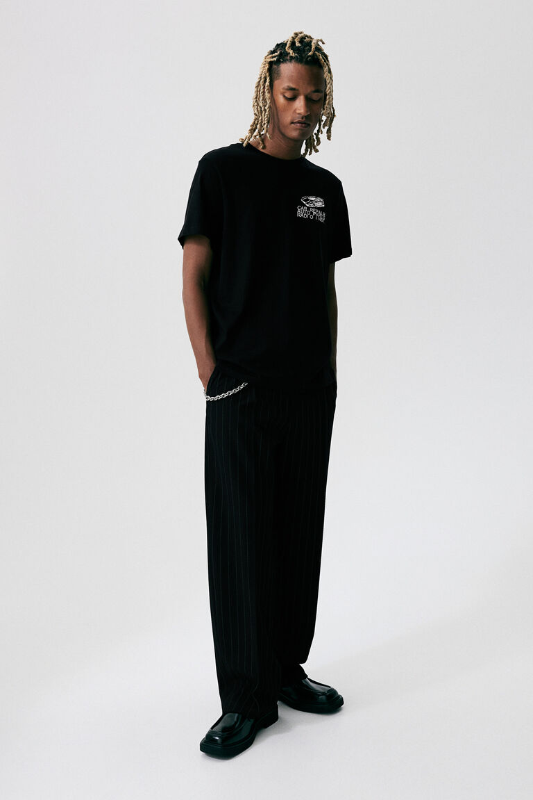 Tシャツ・カットソー ETMON Frill One Shoulder TShirt, Black Rhythm Jungle” T-shirt（Tシャツ/カットソー）｜APPLEBUM