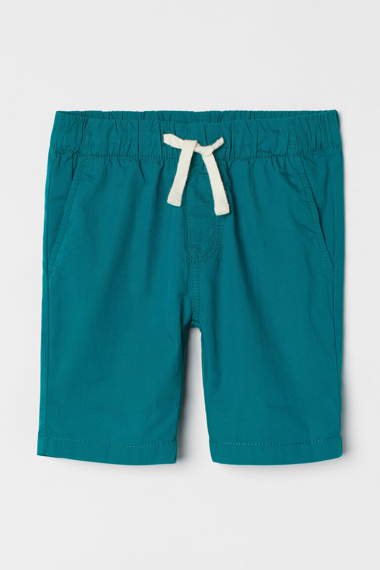 Cotton poplin shorts