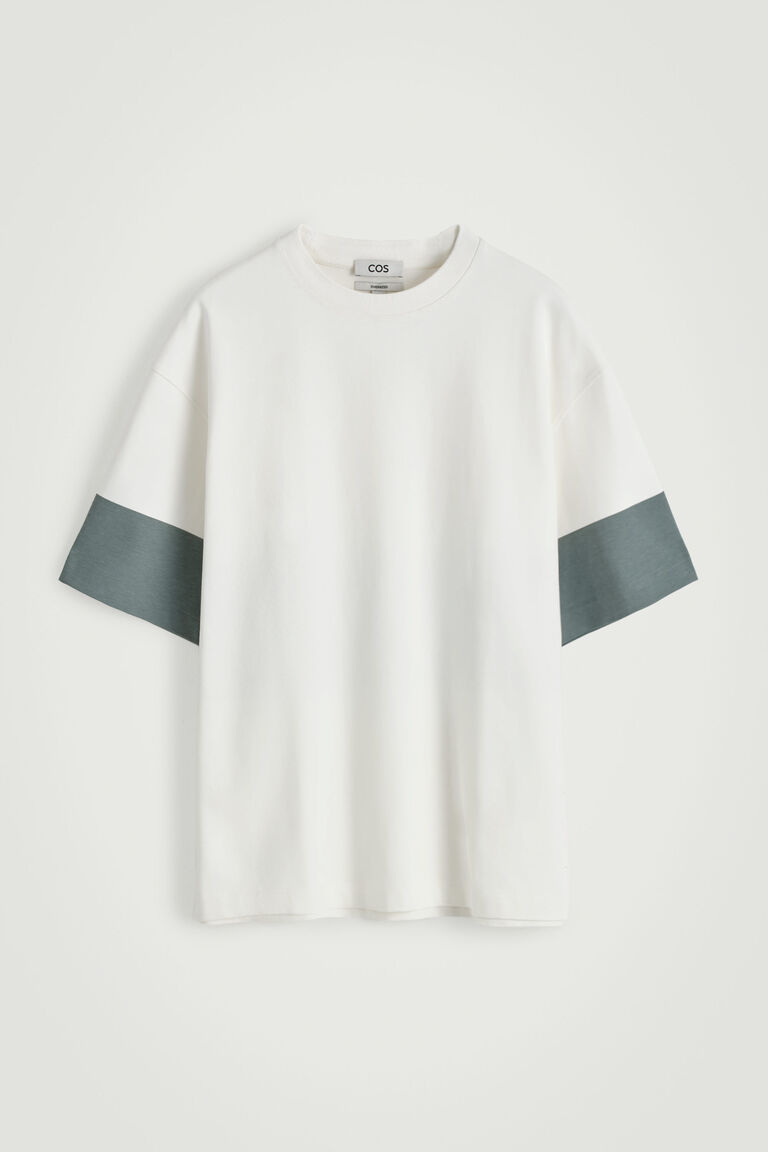 OVERSIZED COLOUR-BLOCK COTTON T-SHIRT