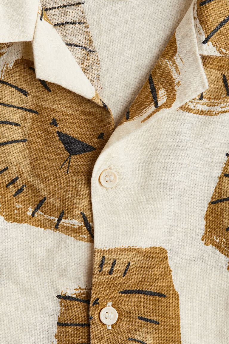 cocoon-sleeve cotton shirt
