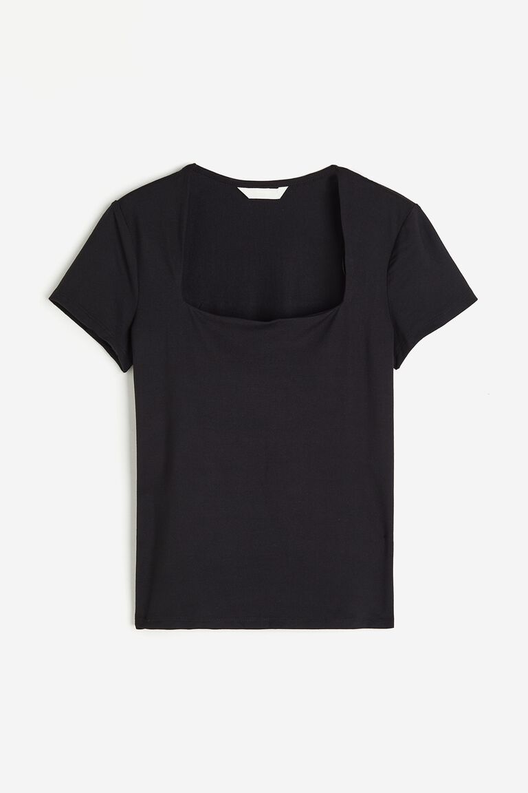 Square-neck top