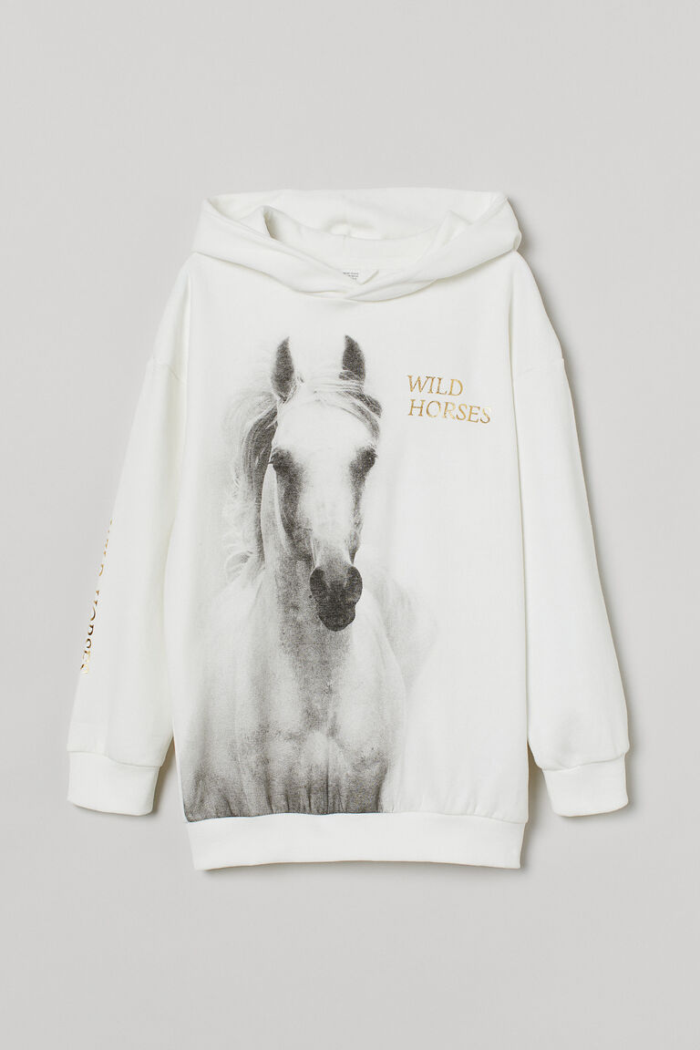 Oversized Printed Hoodie
