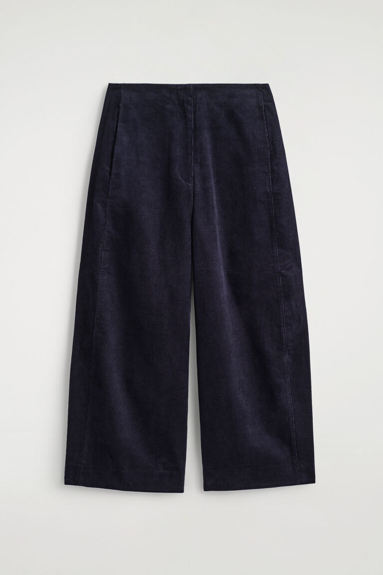 CORDUROY BARREL-LEG TROUSERS