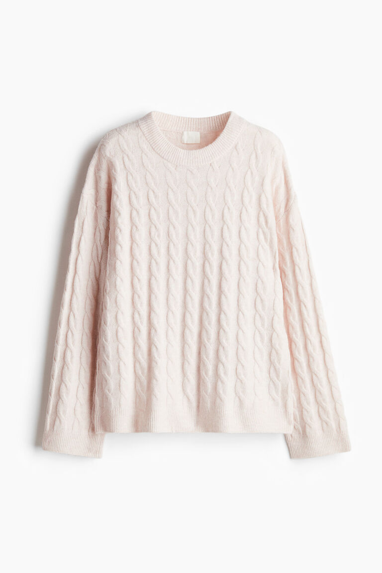 Cable-knit jumper