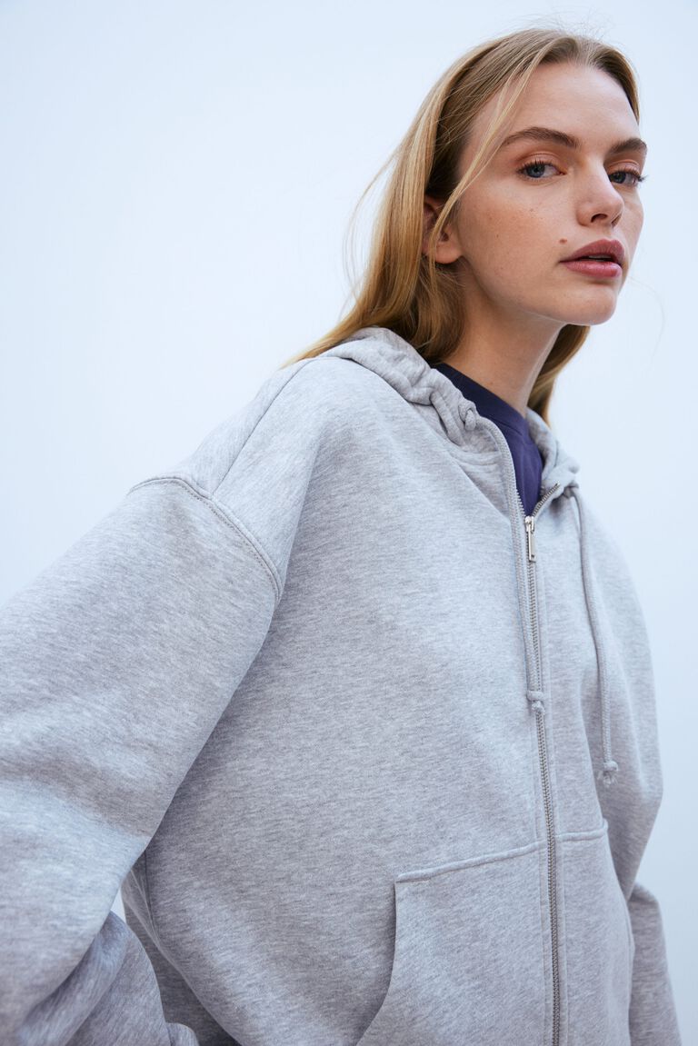 Zip-through hoodie
