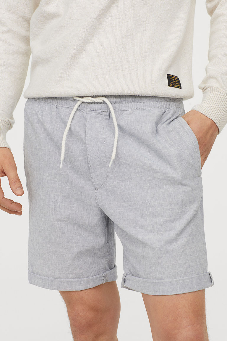 Kneelength cotton shorts