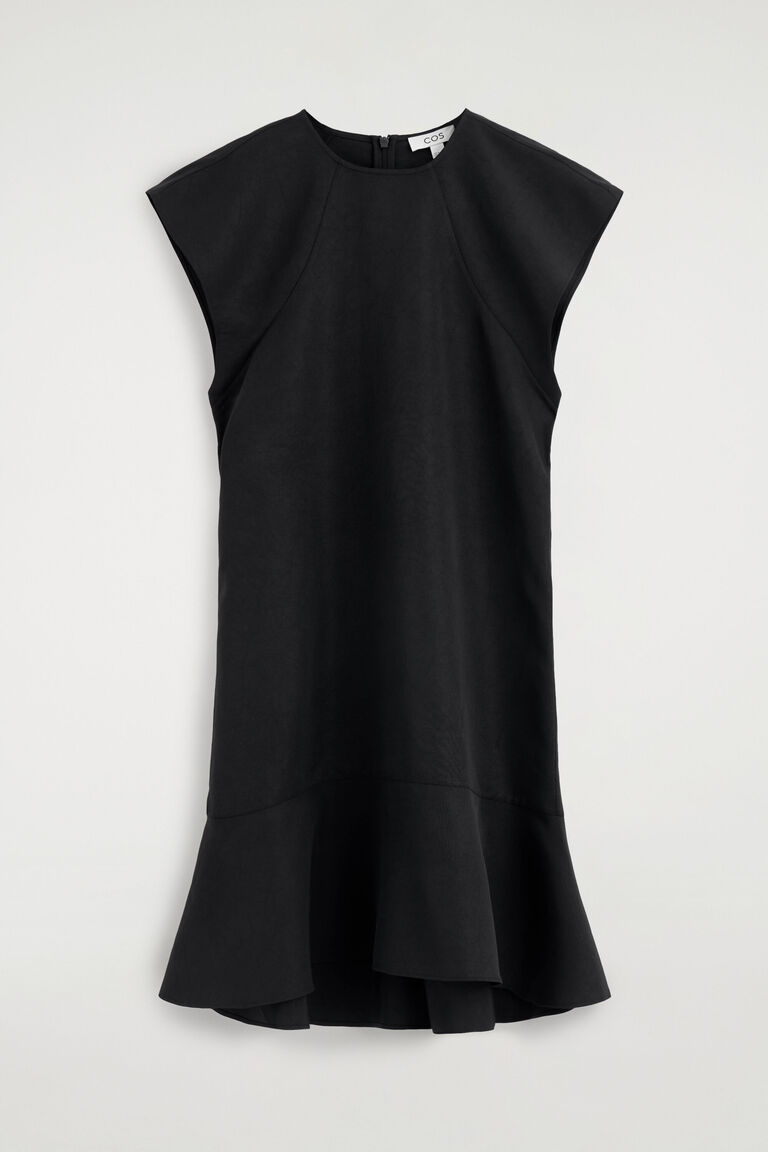 FLARED CAP-SLEEVE MINI DRESS