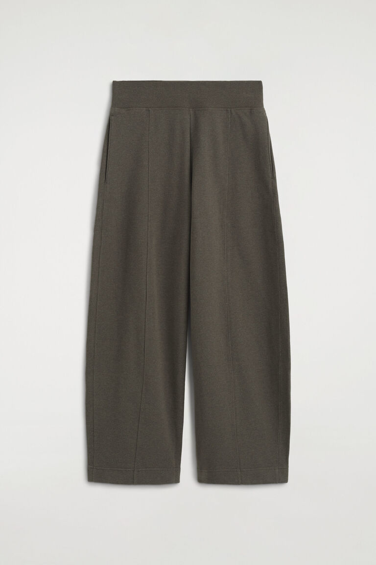 COTTON BARREL-LEG JOGGERS