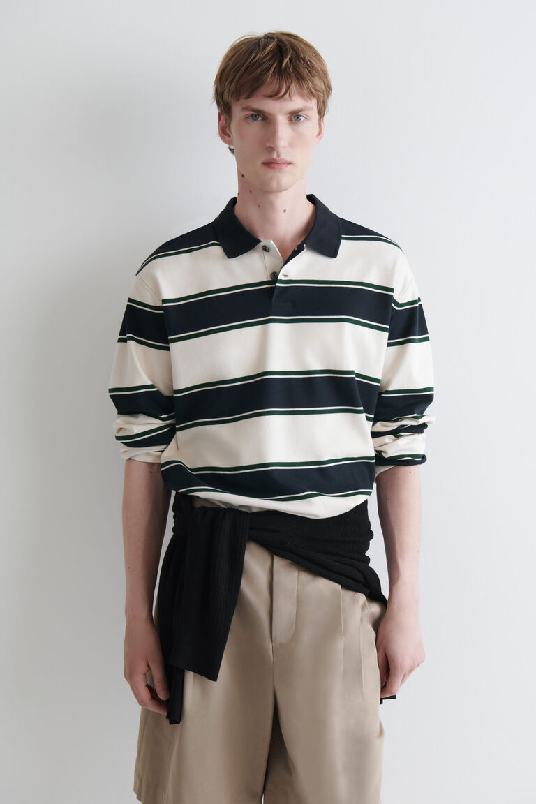 เสื้อโปโลผ้าฝ้ายอินเตอร์ล็อก