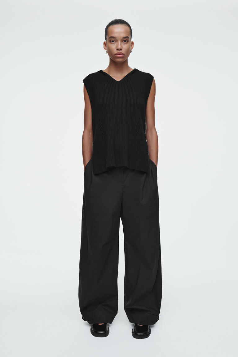BARREL-LEG UTILITY TROUSERS
