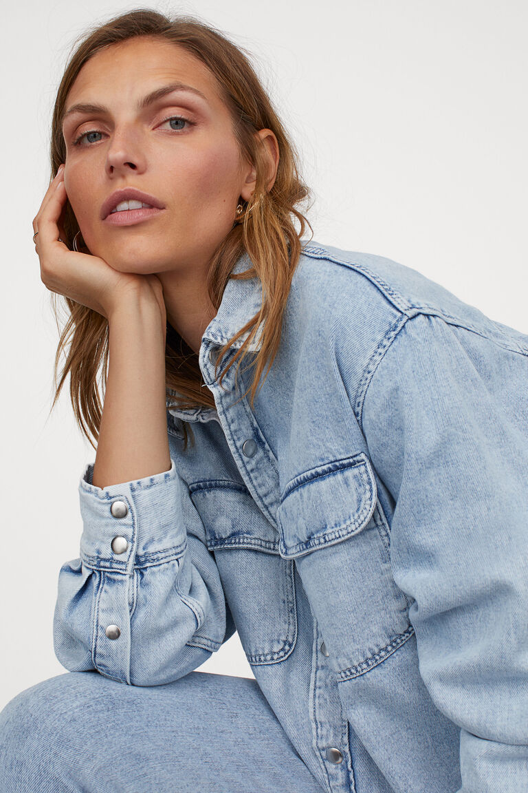 Denim shirt jacket