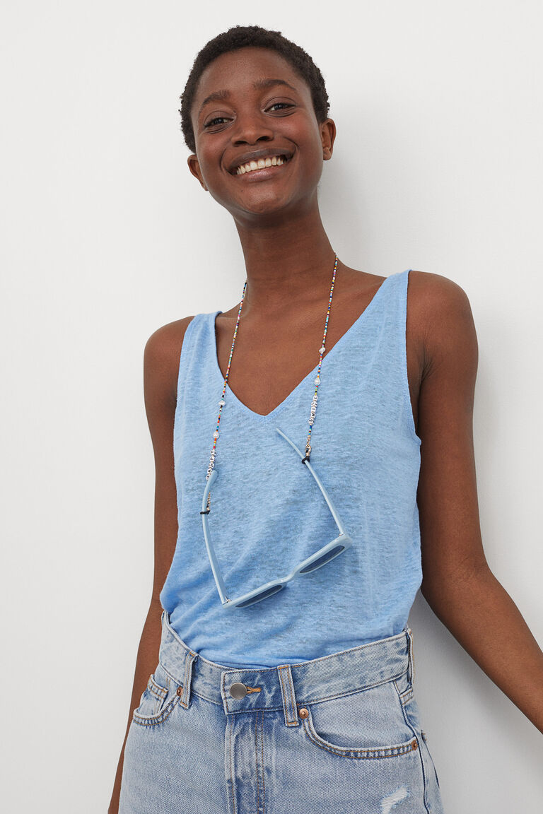 Linen vest top