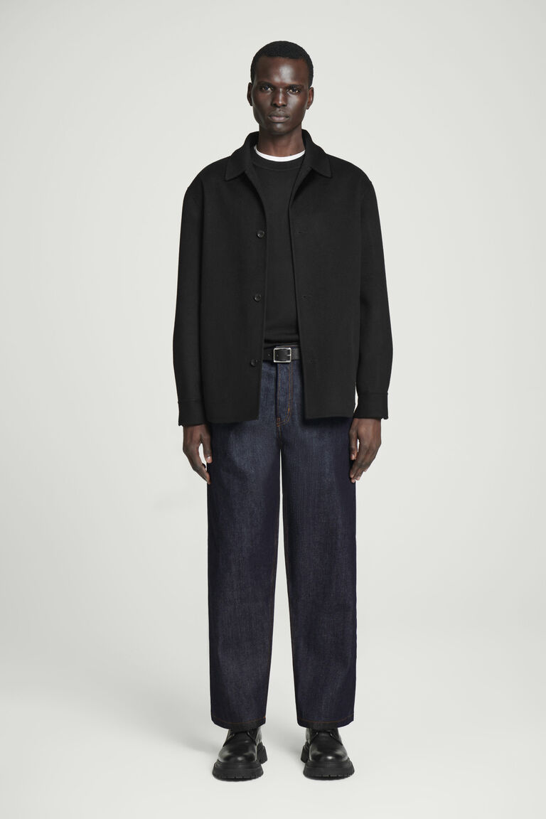 NULLUS : 눌루스] Seersucker Polo SS Black - SAMPLAS