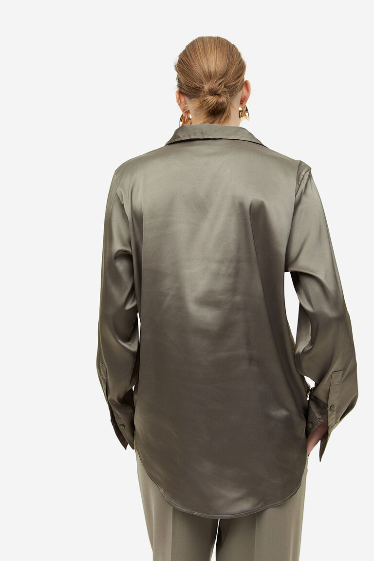 Hailey & Co Full Size Colorblock V-Neck Blouse main image 1