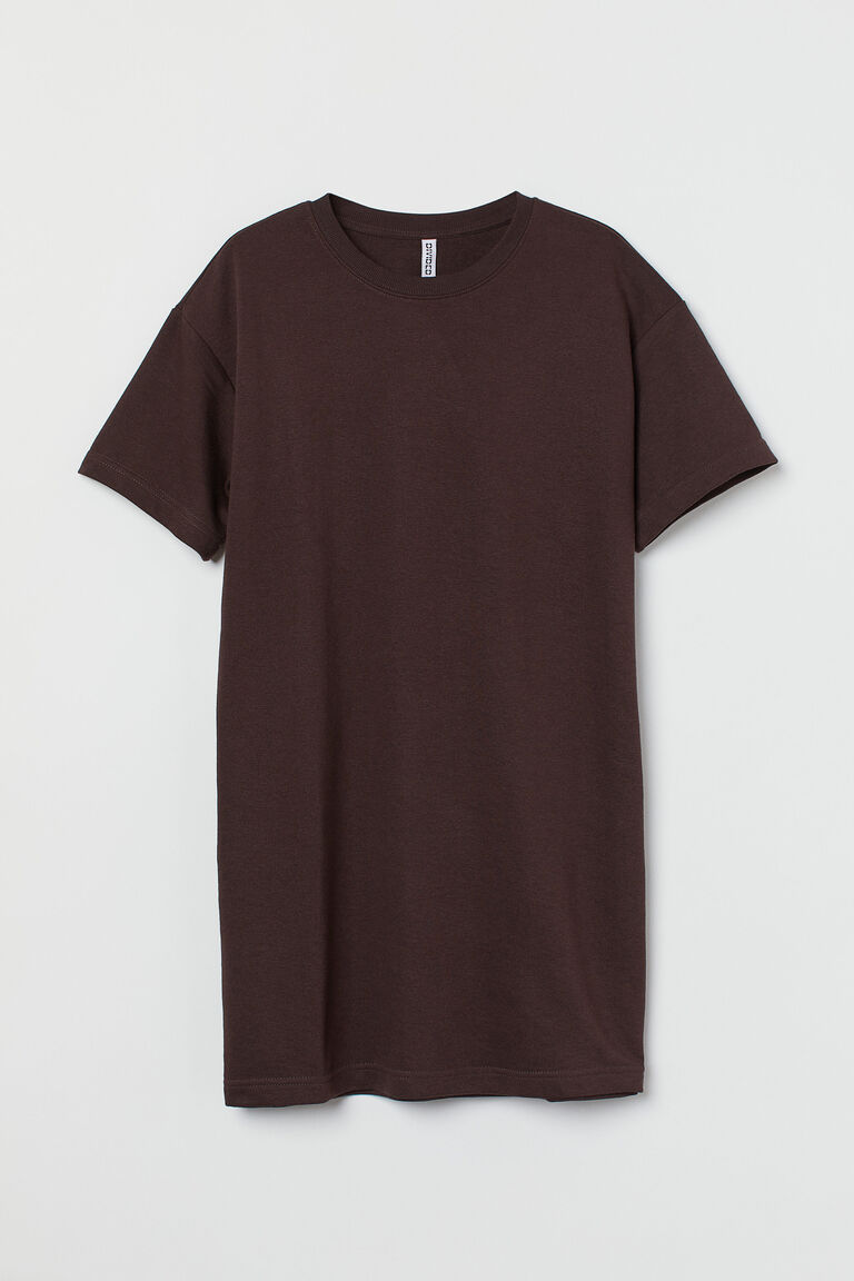 dark brown t shirt dress