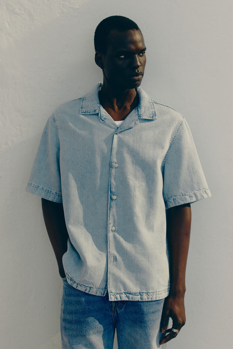Regular Fit Denim resort shirt