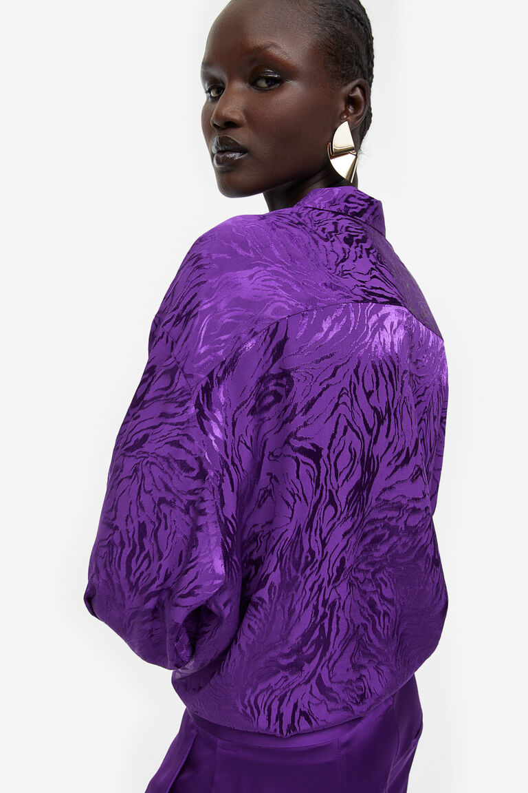 Jafia Jacquard Shirt - Purple