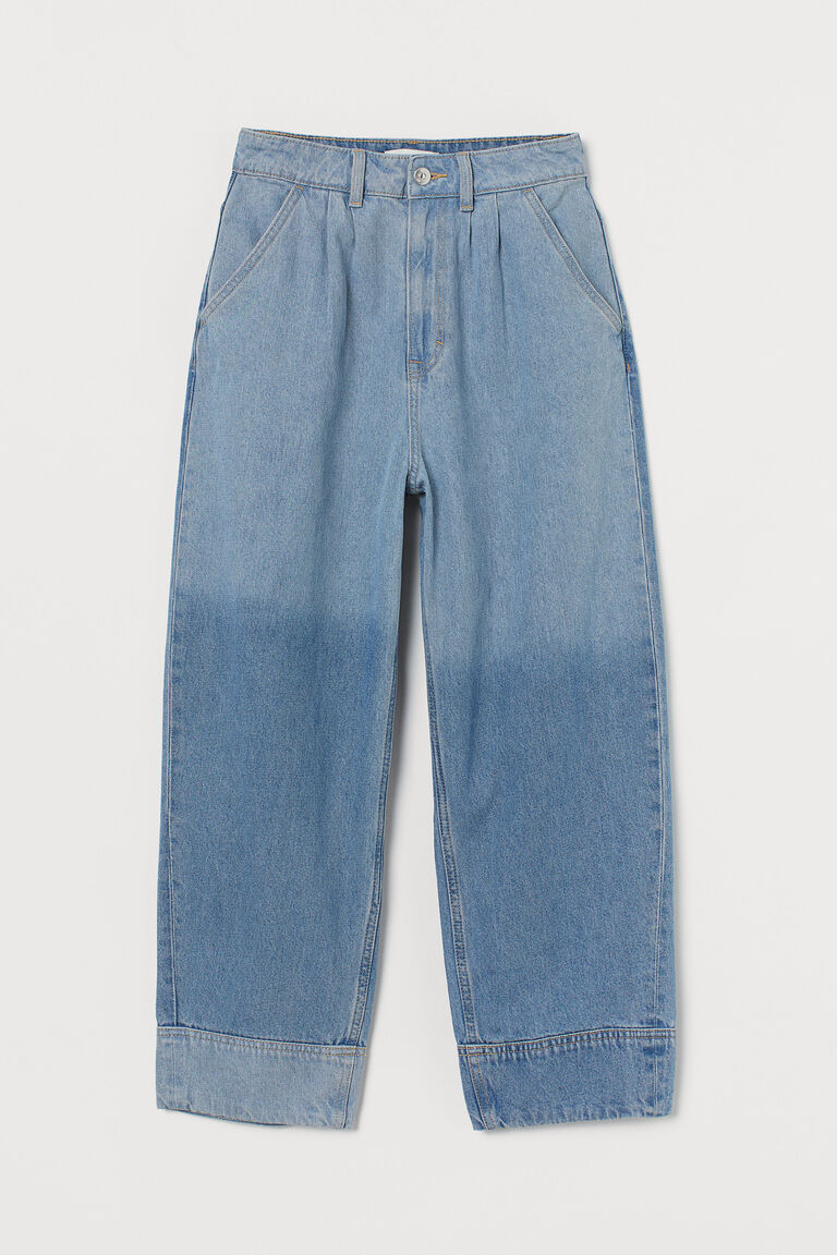 Calflength twill trousers