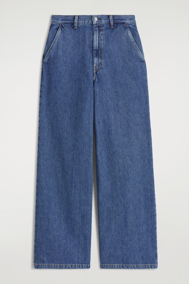 WIDE-LEG DENIM TROUSERS