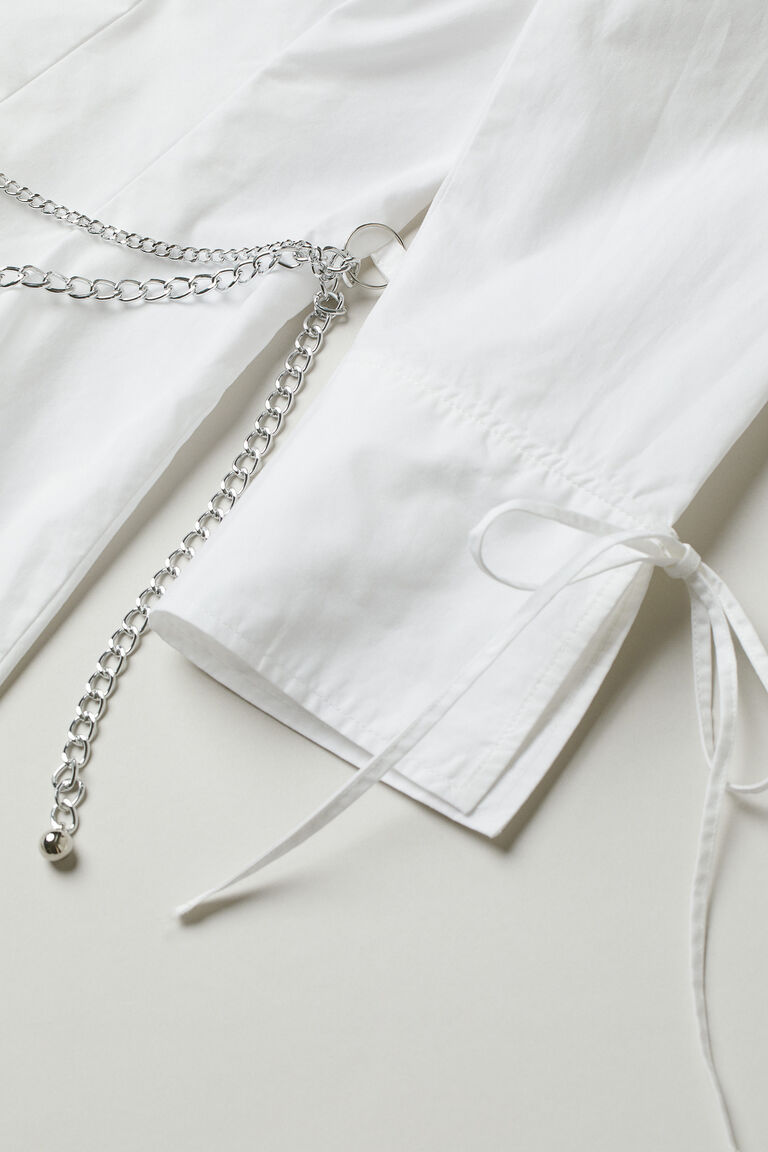 Chainbelt shirt dress