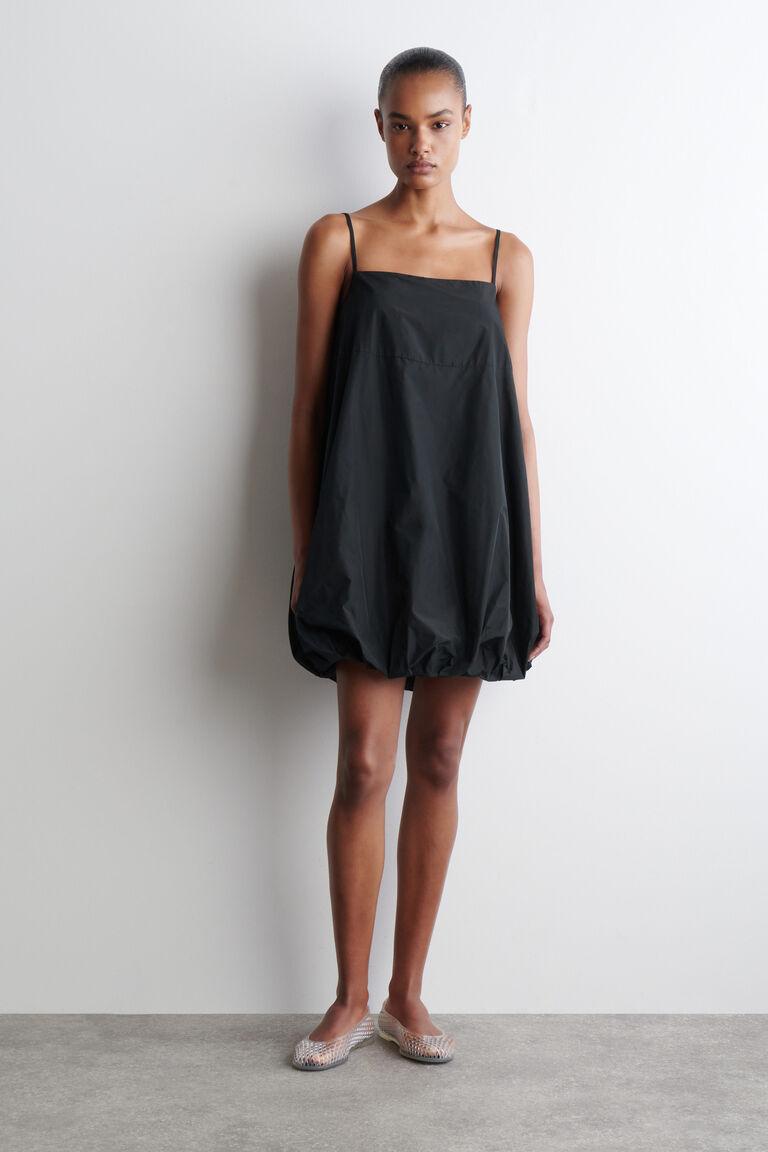 BUBBLE-HEM MINI DRESS
