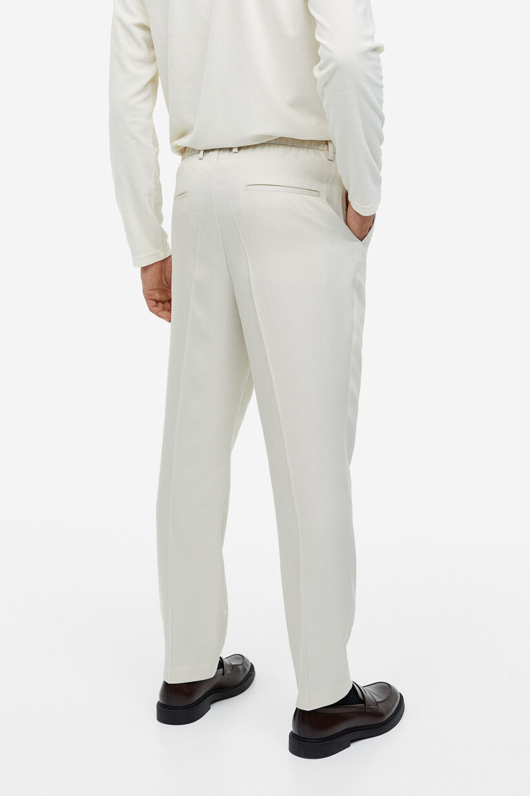 Slim-Fit Lyocell Trousers