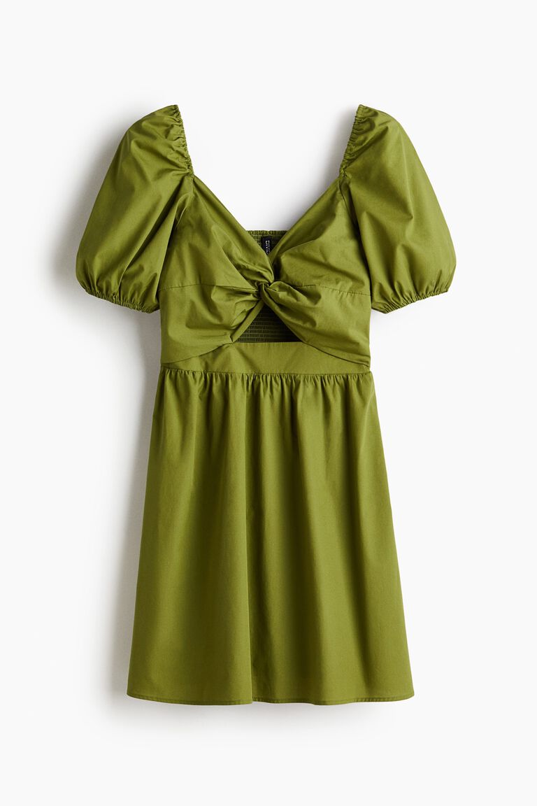 Twist-detail dress