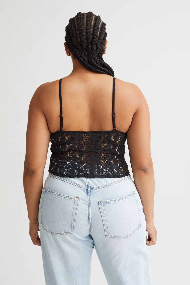 Lace cropped top