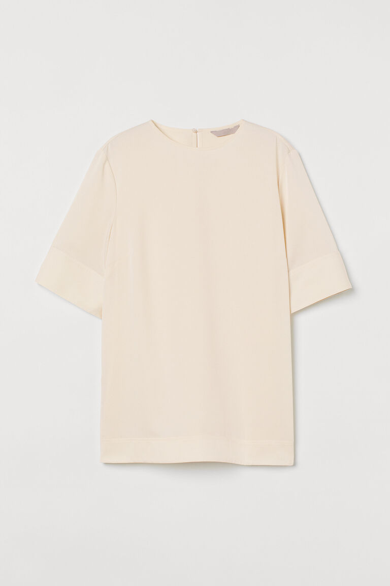 Cream short sleeve blouse Clearance