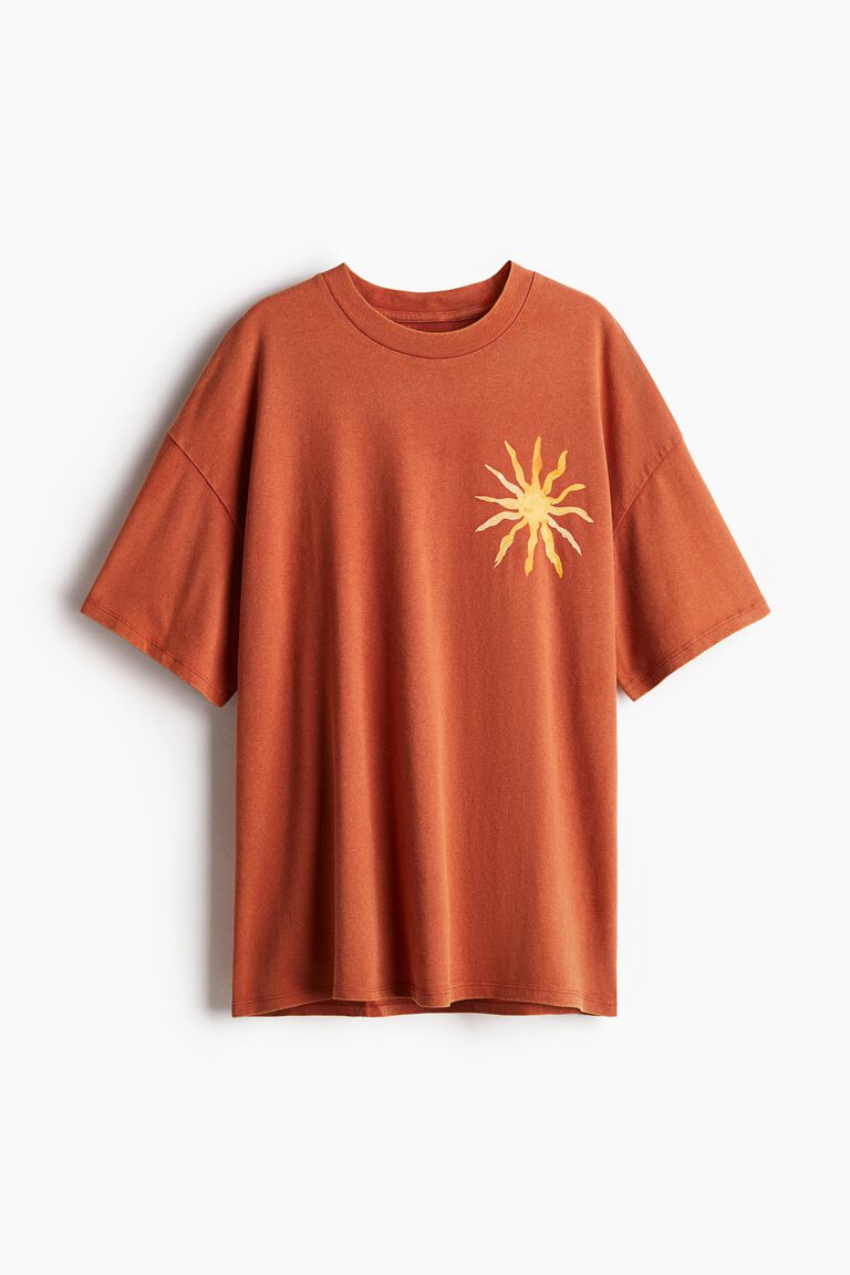 Oversized motif-detail T-shirt