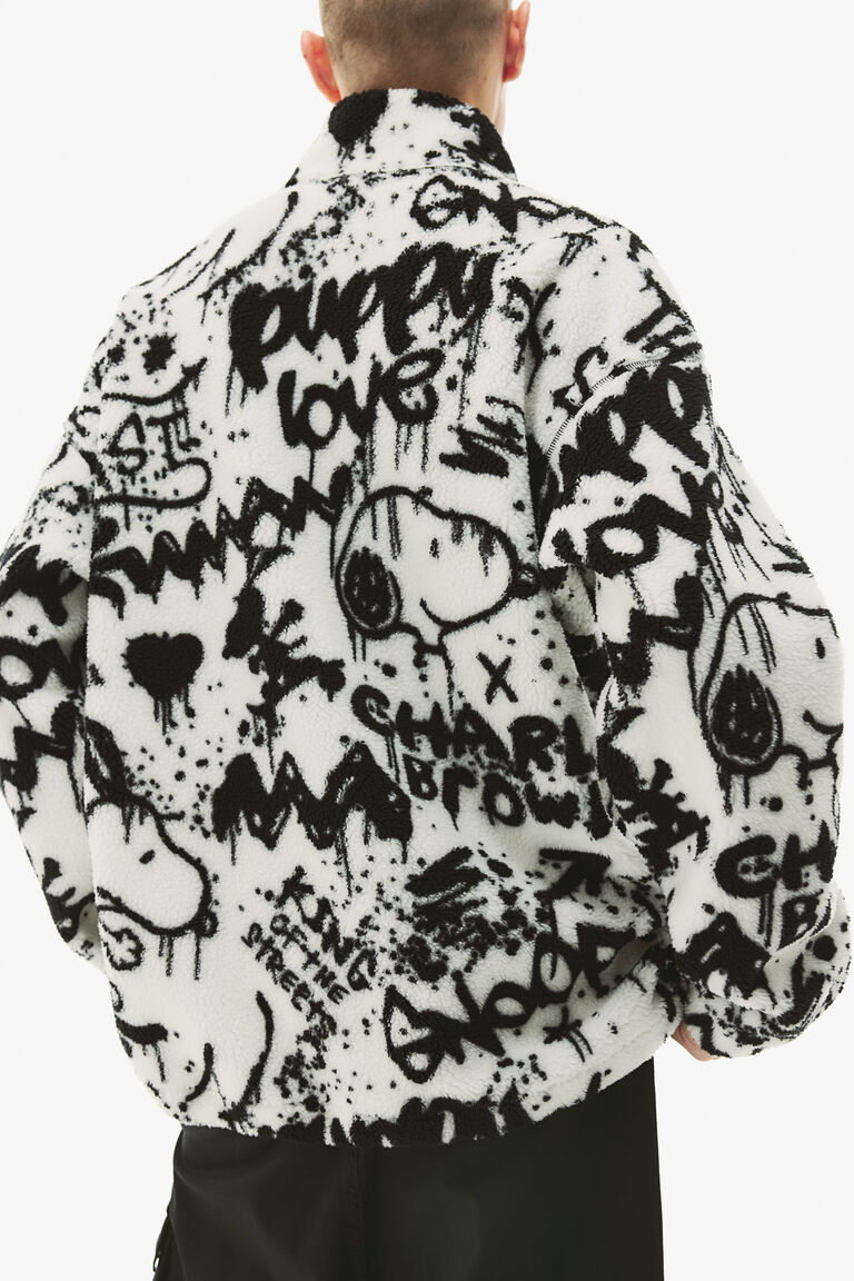 Oversized Full-Zip Teddy Jacket