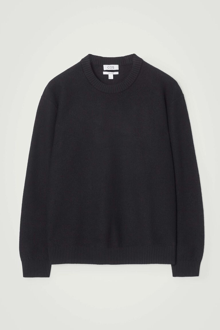 BOILED-WOOL CREW-NECK JUMPER
