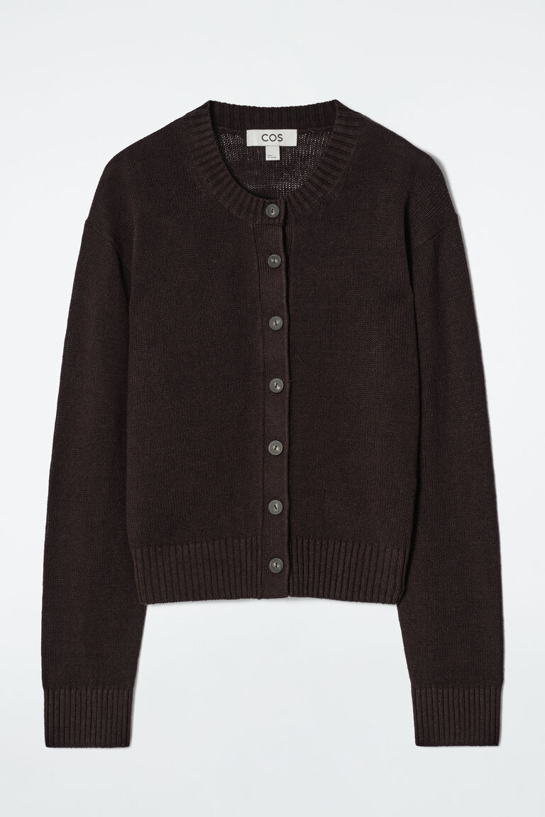KNITTED LINEN CARDIGAN