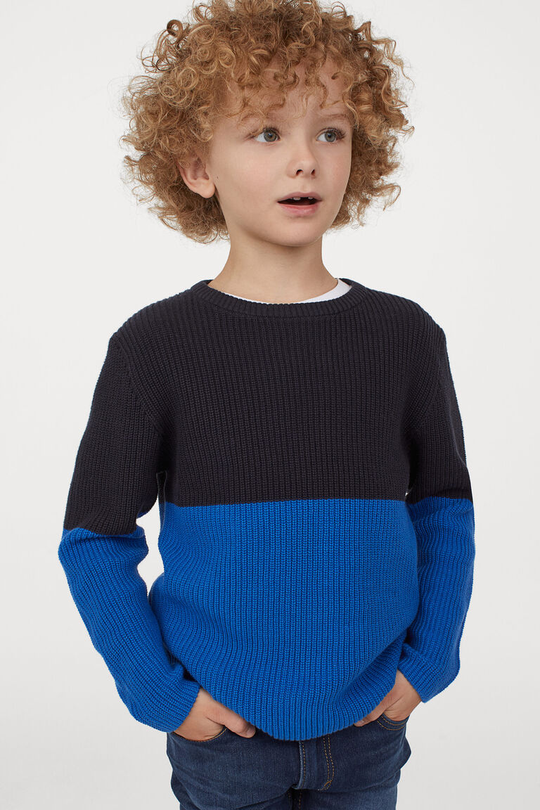 Ribbed cotton jumper
