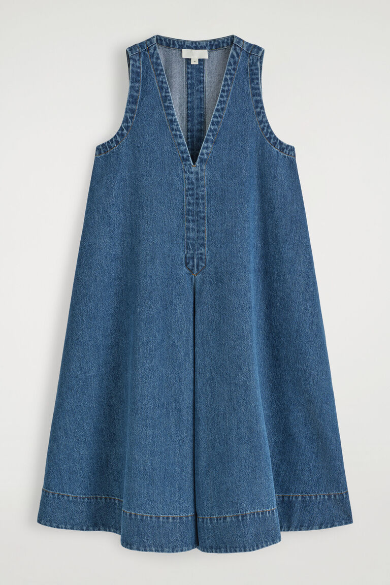 DENIM A-LINE MINI DRESS