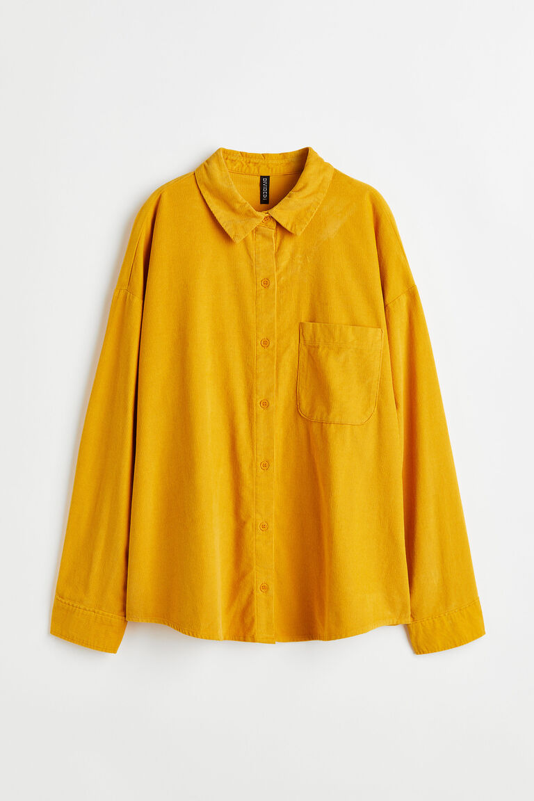 Oversized corduroy shirt