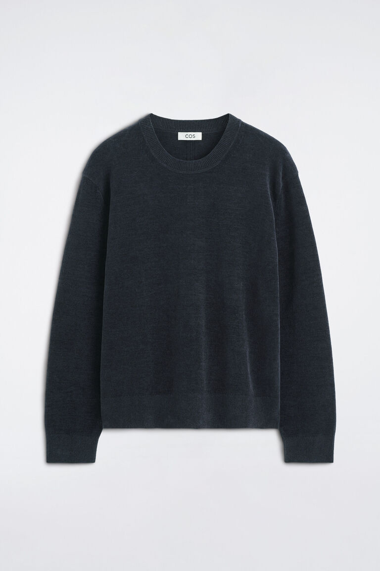 เสื้อสเวตเตอร์คอกลมผ้าฝ้ายเชนิลล์
