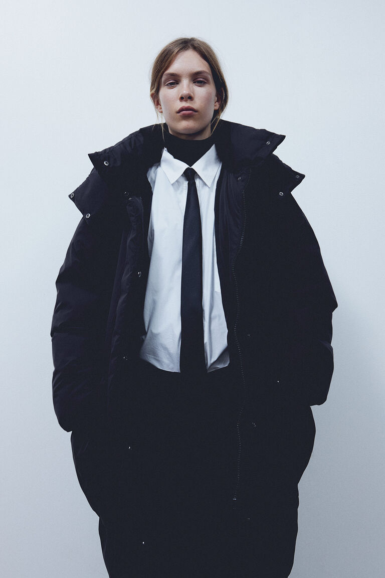 ジャケット・アウター nagonstans padded coat Black m ショートパファージャケット - ブラック - レディース | H&M JP