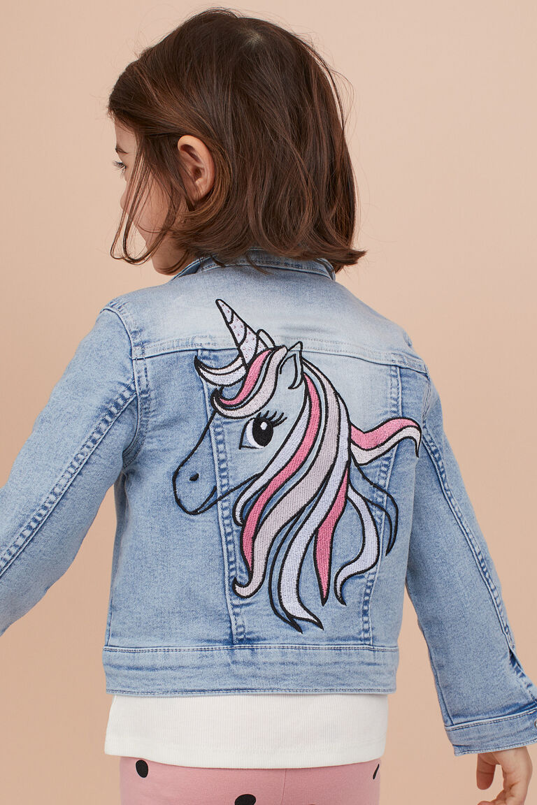 h&m unicorn denim jacket