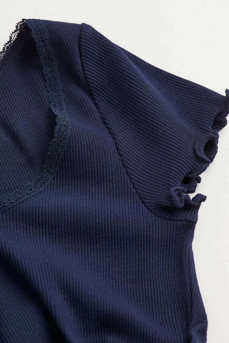 Button Placket Slim Fit Short Sleeve T-Shirt