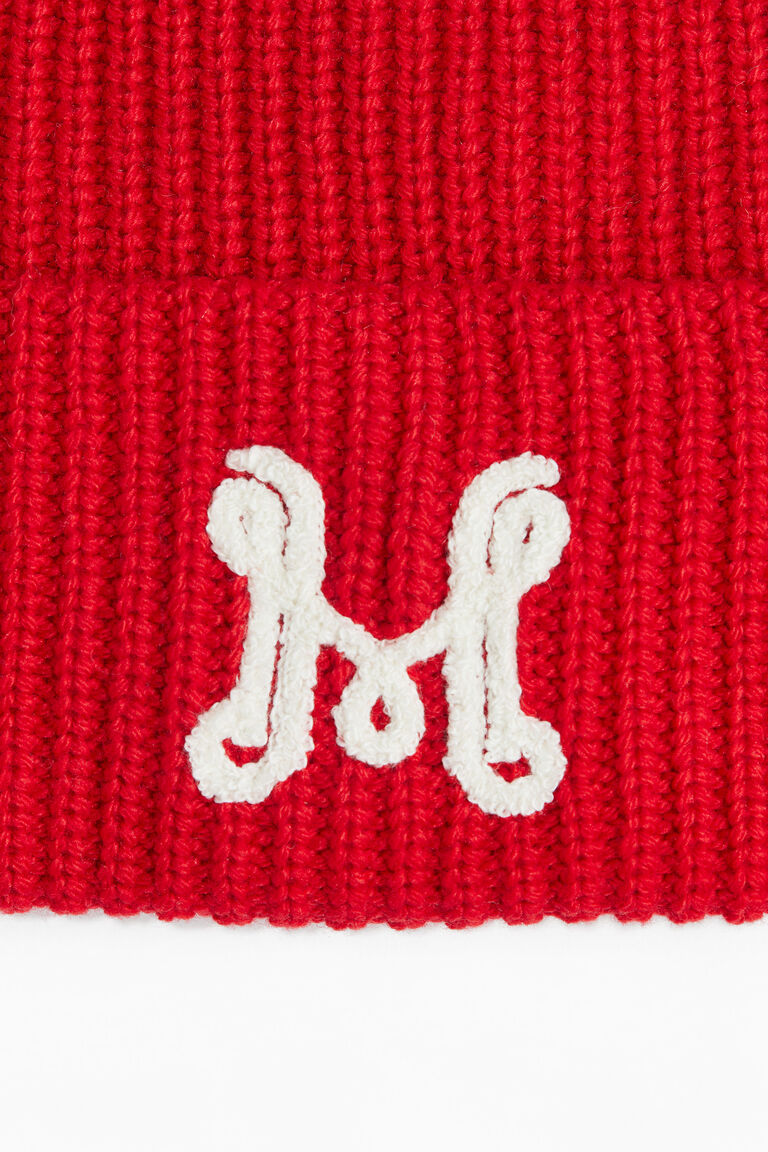 新品 TBCHAOS KNIT HANTEN RED Lサイズ Rib-knit beanie