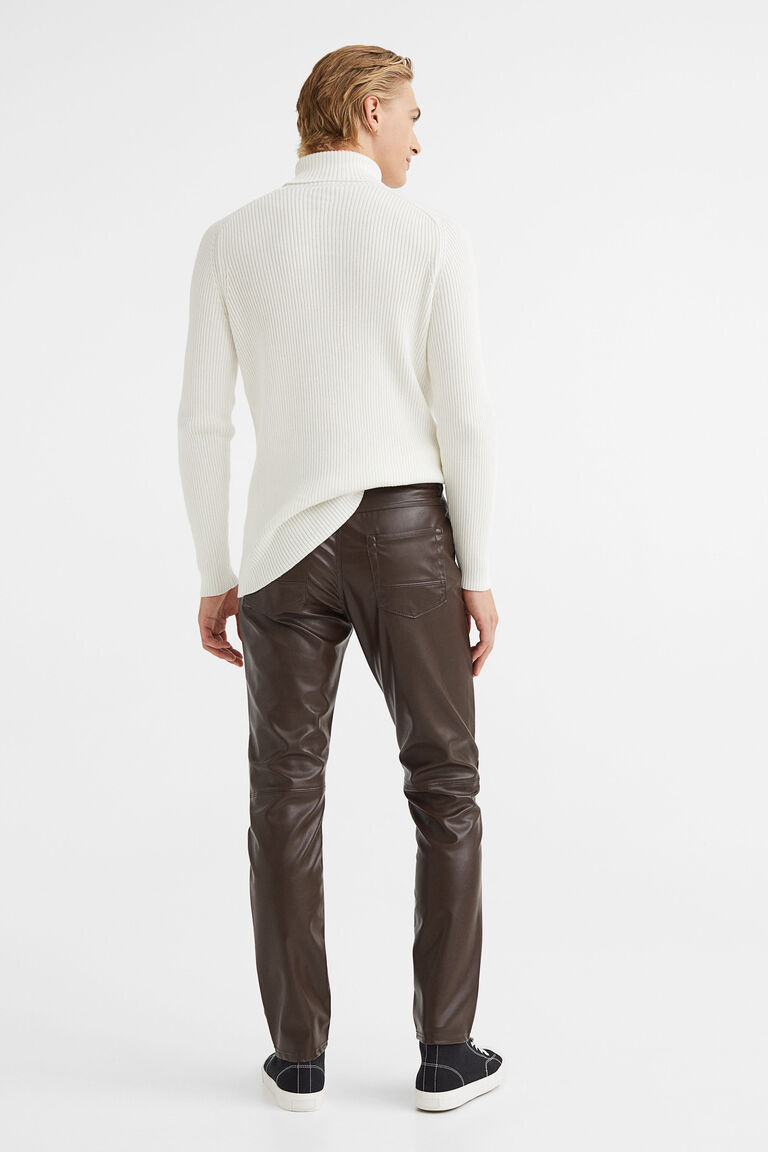 Autumn High-Waisted Slimming Brown Trousers
