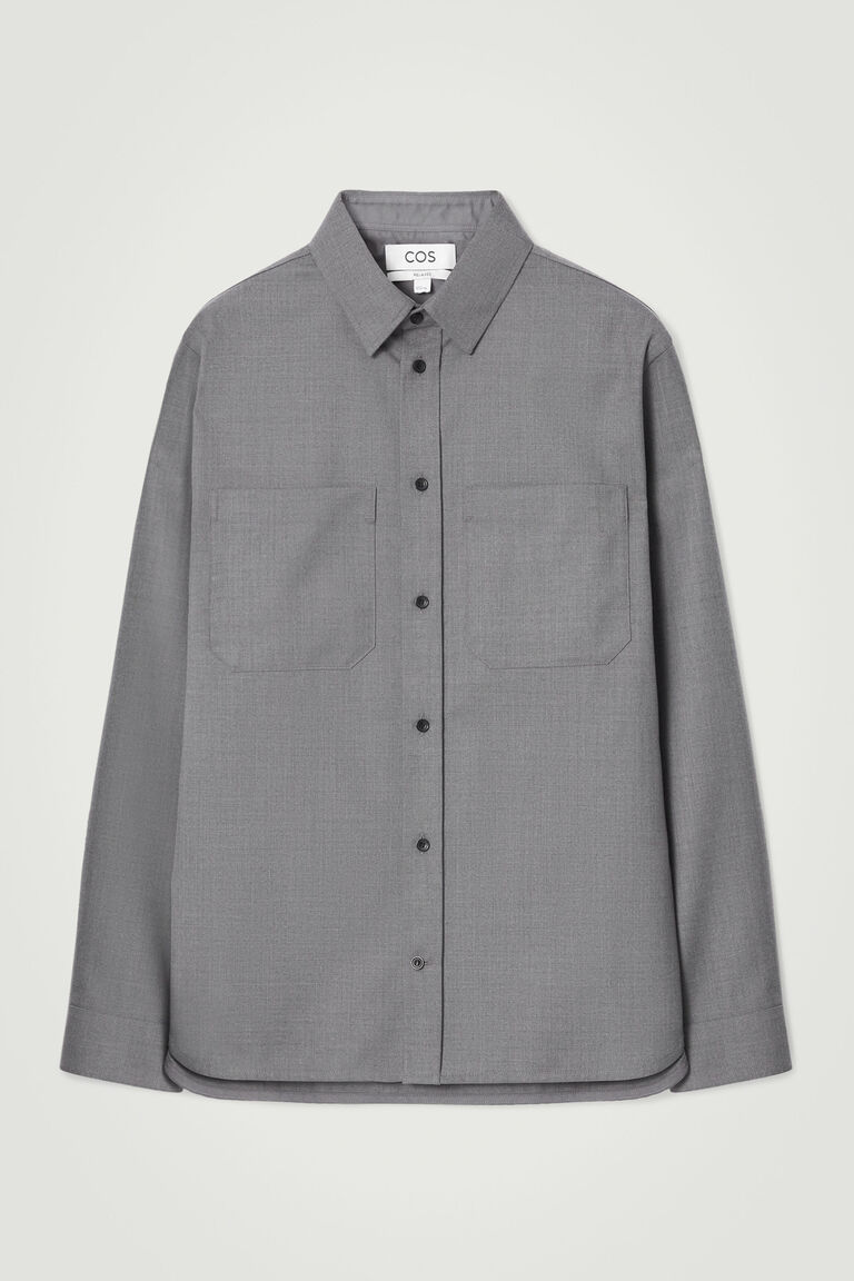 RELAXED WOOL-BLEND UTILITY SHIRT