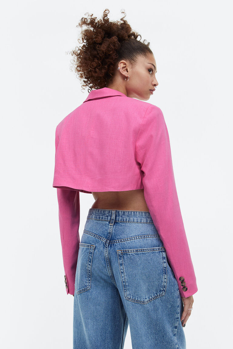 Cream Cropped Blazer â€” 16 main image 1