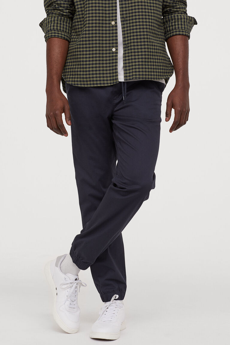 Brushed cotton twill joggers