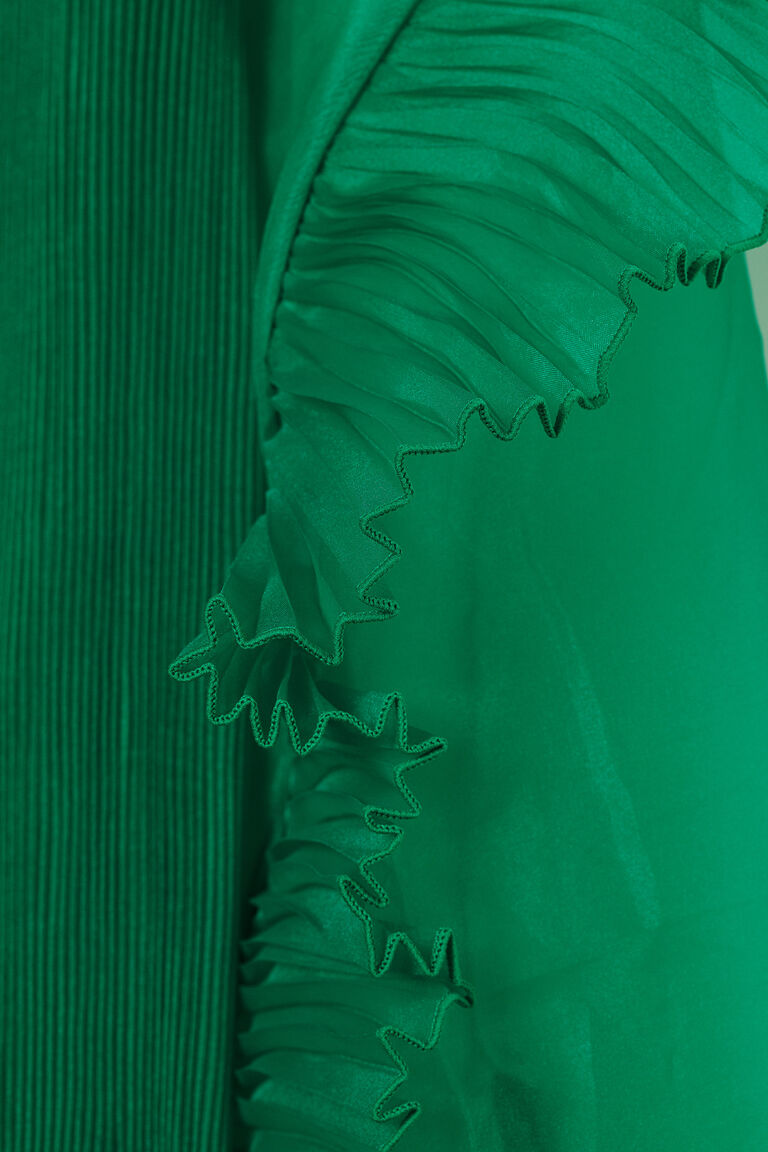 Pleated organza dress