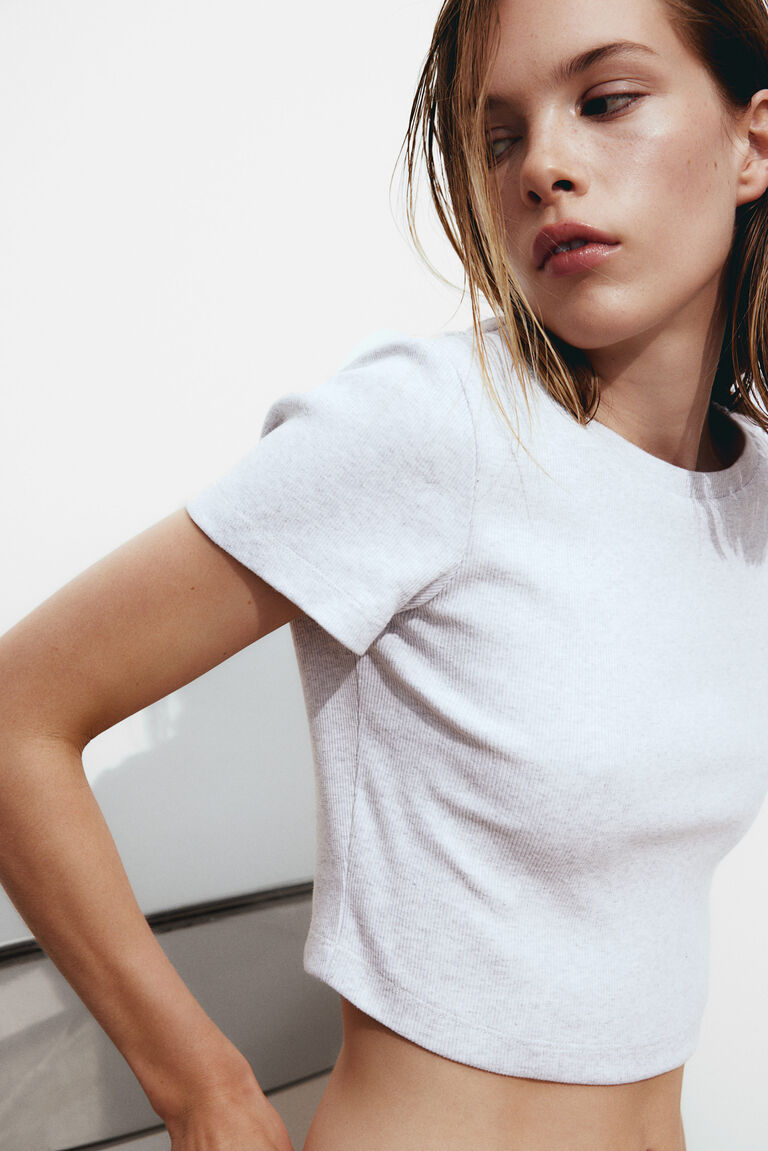 Ribbed jersey Top