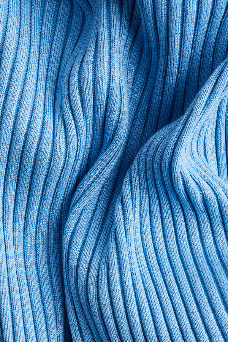 Rib-knit boat-neck top