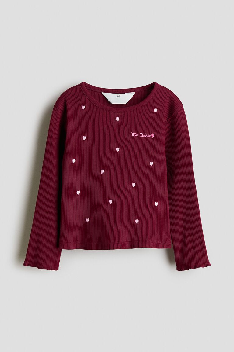 Embroidery-detail cotton top